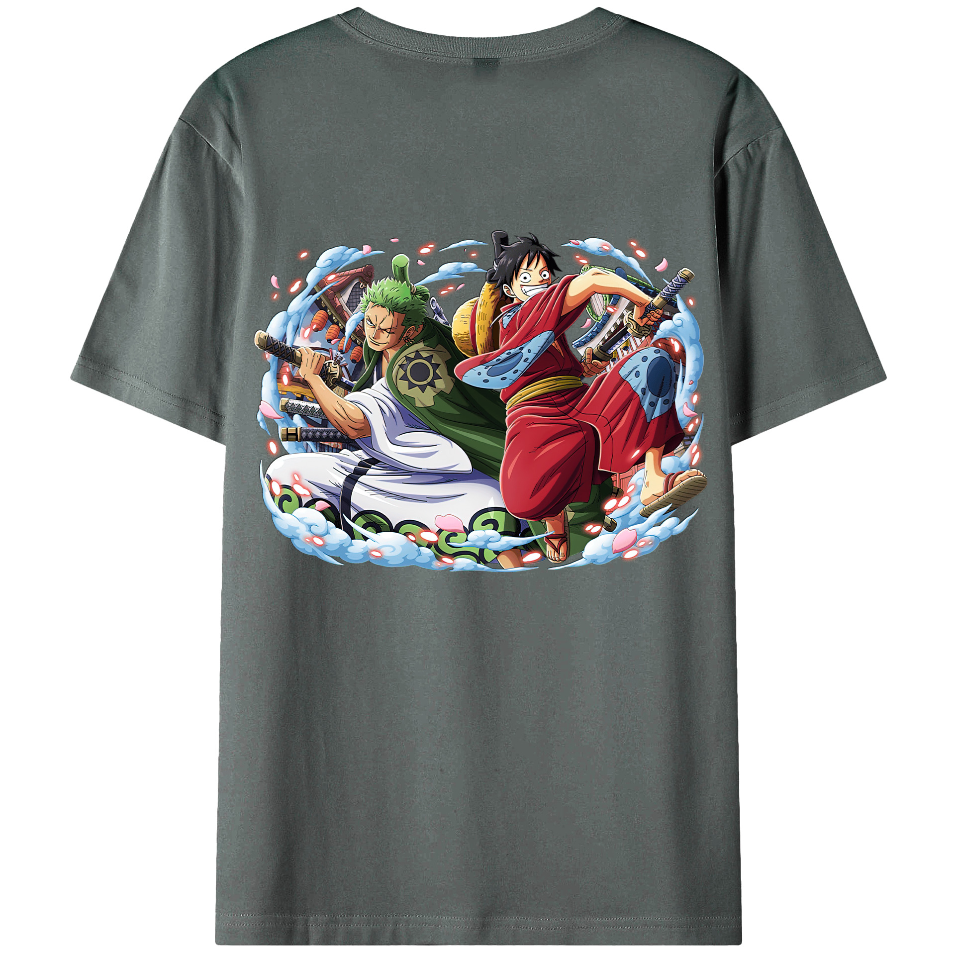 （画像用） ワンピース モンキー・D・ルフィ ONE PIECE Monkey D. Luffy 綿100％半袖Tシャツ（背面プリント）
